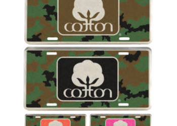 Camouflage Cotton License Plate