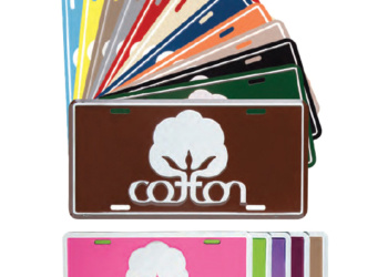 License Plates with Cotton Logo