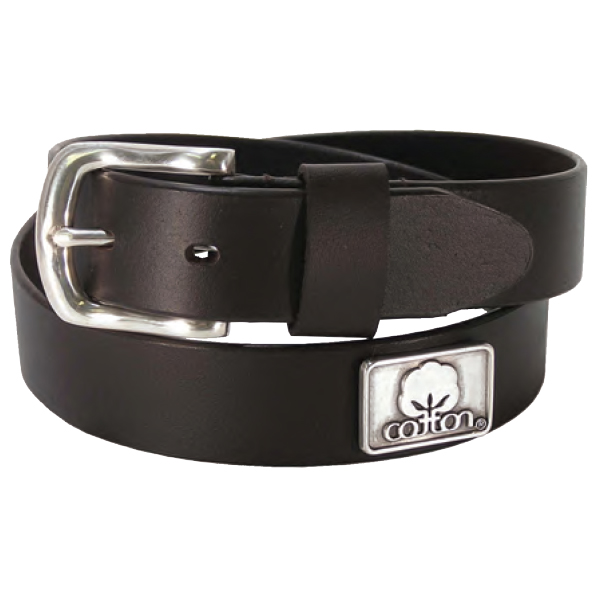 Leather Belt w/Seal of Cotton Logo