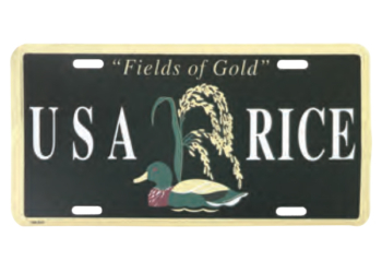 USA Rice License Plate