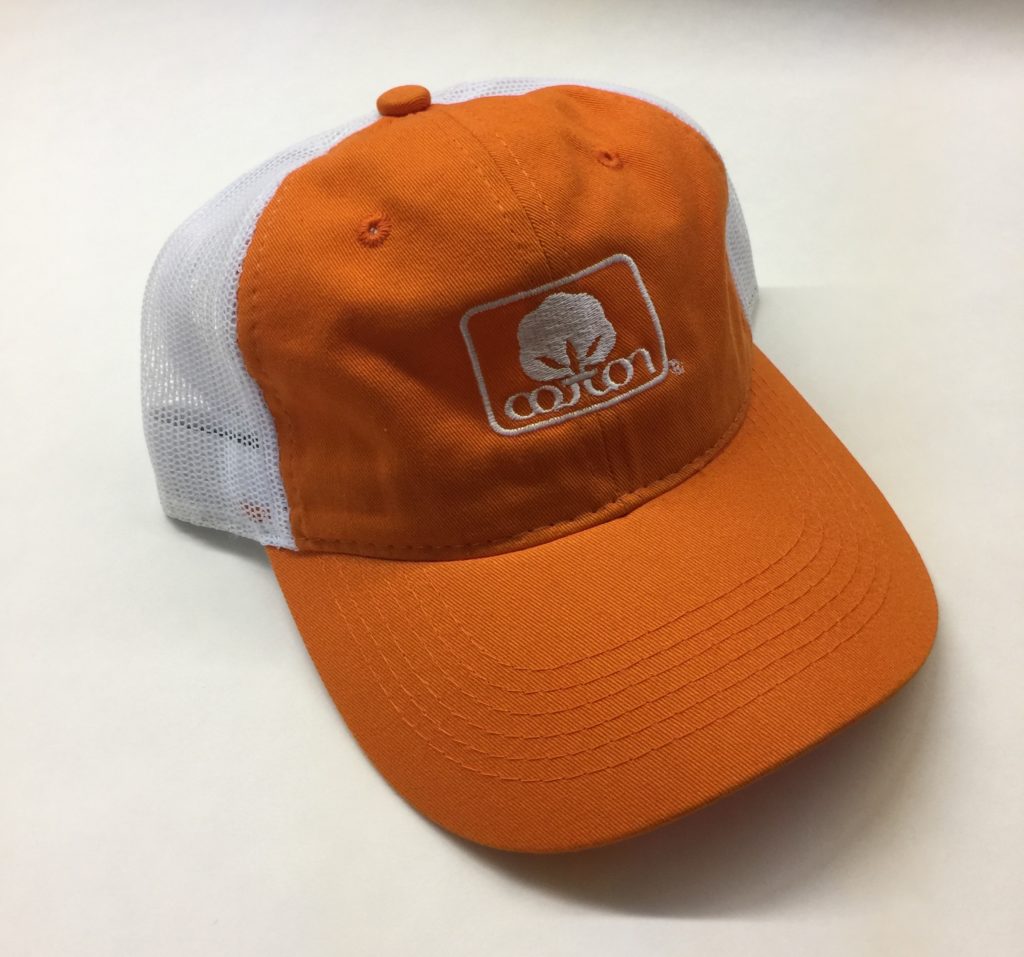 Orange/White Mesh Back Unstructured, Low Profile Cap